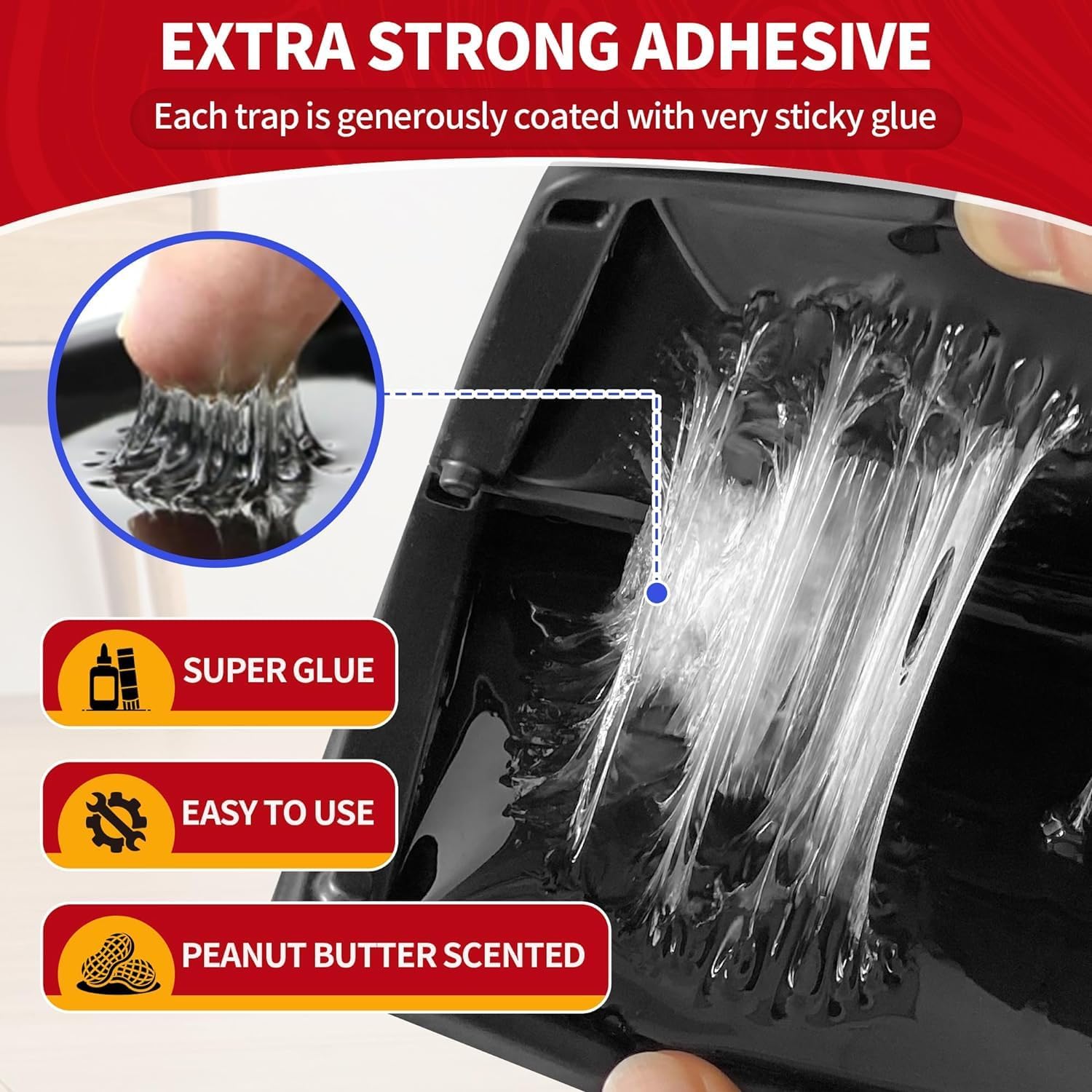 LULUCATCH Mouse & Insect Glue Traps, 120 Pack Adhesive Glue Traps, Pre-Baited Heavy Duty Non-Toxic Bulk Mouse Traps Indoor for Small Mice, Insects, Rodent, Bug, Easy to Use Pet Safe
