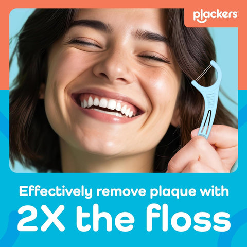 Plackers Twin Line Floss Picks, Intense Mint, 300 Count
