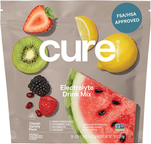 Cure Hydration - Electrolyte Drink Powder Classic Variety Pack 28 Packets