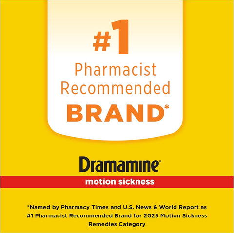 Dramamine Motion Sickness Relief, Less Drowsy, 8 Count