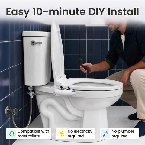 LUXE Bidet NEO 120 - Bidet Attachment for Toilet Seat, White