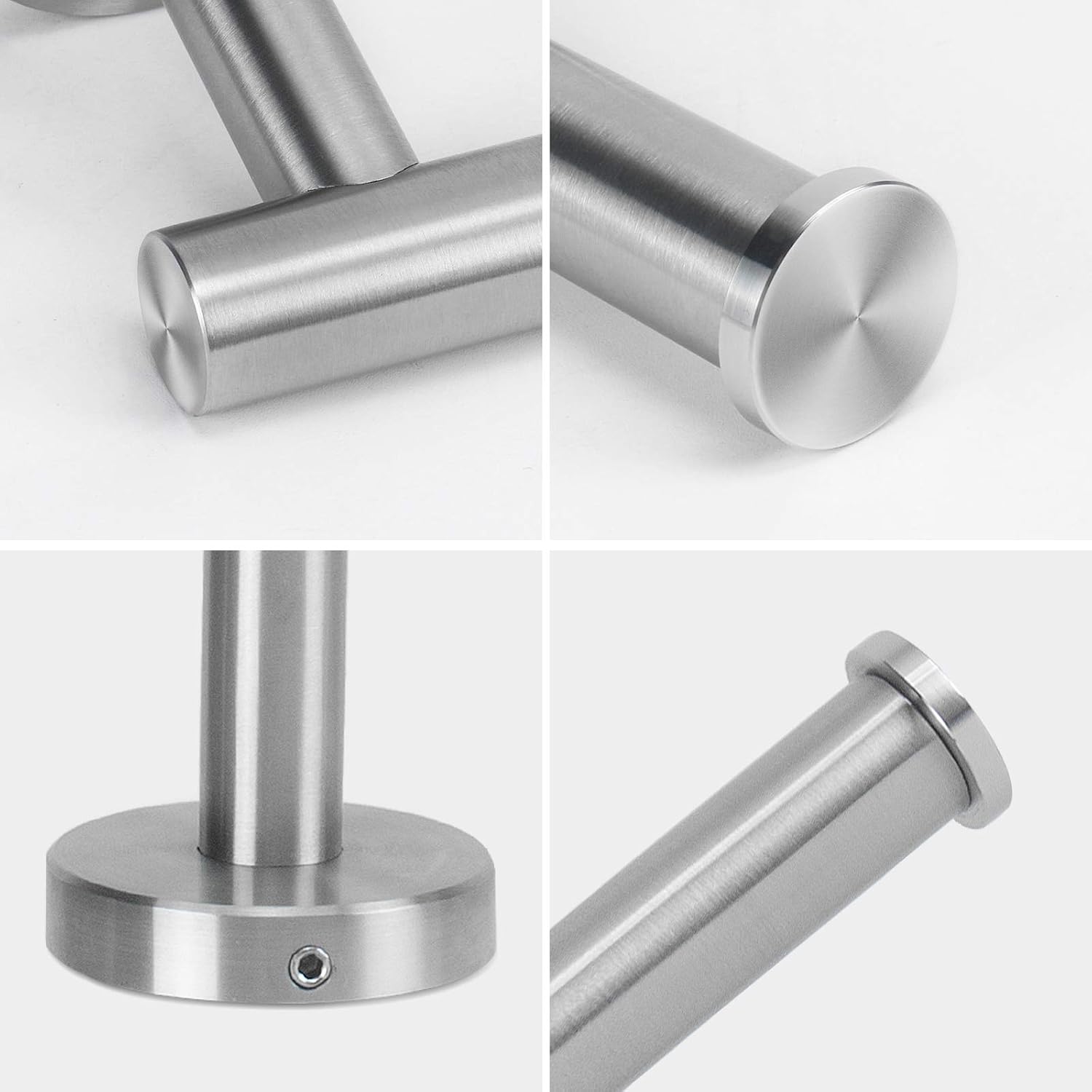 NearMoon Bathroom Toilet Paper Holder, Premium SUS304 Stainless Steel Rustproof Wall Mounted Toilet Roll Holder for Bathroom, Kitchen (1 Pack, Brushed Nickel)
