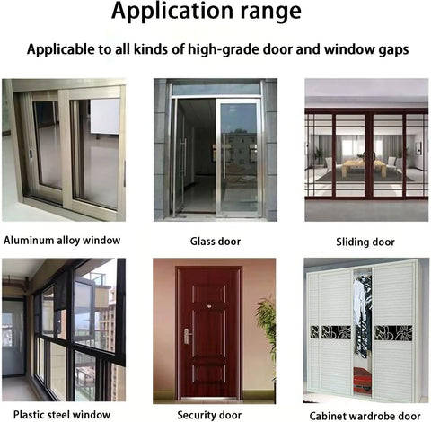 Weather Stripping Door Window Seal Strip 33 Ft, Selfadhesive Strong Adhesion, soundproofing, Draft Blocker, Dustproof, Suitable for Doors and Windows Cabinet Doors, 0.35 Wide X 0.35 Inch Thick, Gray