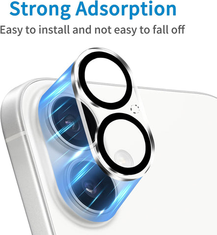 Dengduoduo 3 Pack Camera Lens Protector for iPhone 17, Tempered Glass, Ultra HD, 9H Hardness, Anti-Scratch, Case Friendly,[No Affect on Night Shots], Clear