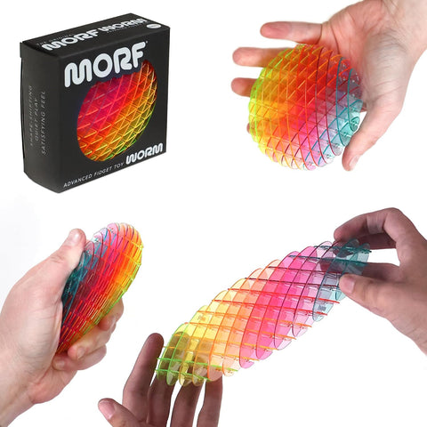 Morf Worm 3D Sensory Figgy Fidget Toy, Rainbow, Small