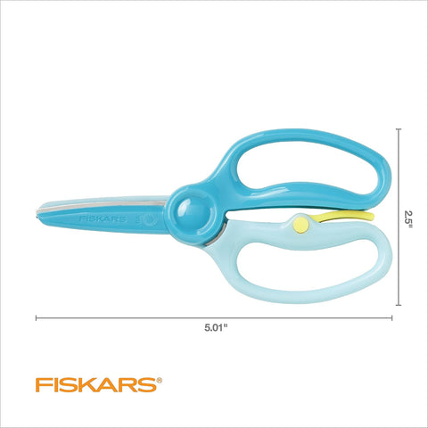 Fiskars Training Kids Scissors for Preschoolers Ages 3+, Turquoise