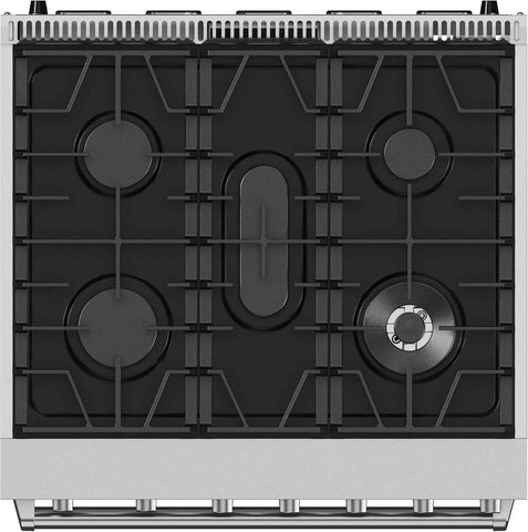 Kenmore PRO 30" Front Control Freestanding Gas Range, 5.0 Cu. Ft Oven With True Convection & Air Fry, 5 Burner Cooktop, 7 Function Convection Oven With Pizza, Defrost & Steam Clean, Stainless Steel