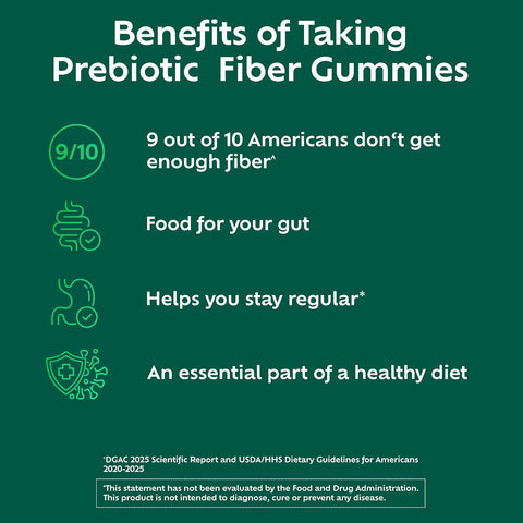 Benefiber Prebiotic Fiber Supplement Gummies, Assorted Fruit Flavor, 81 Ct