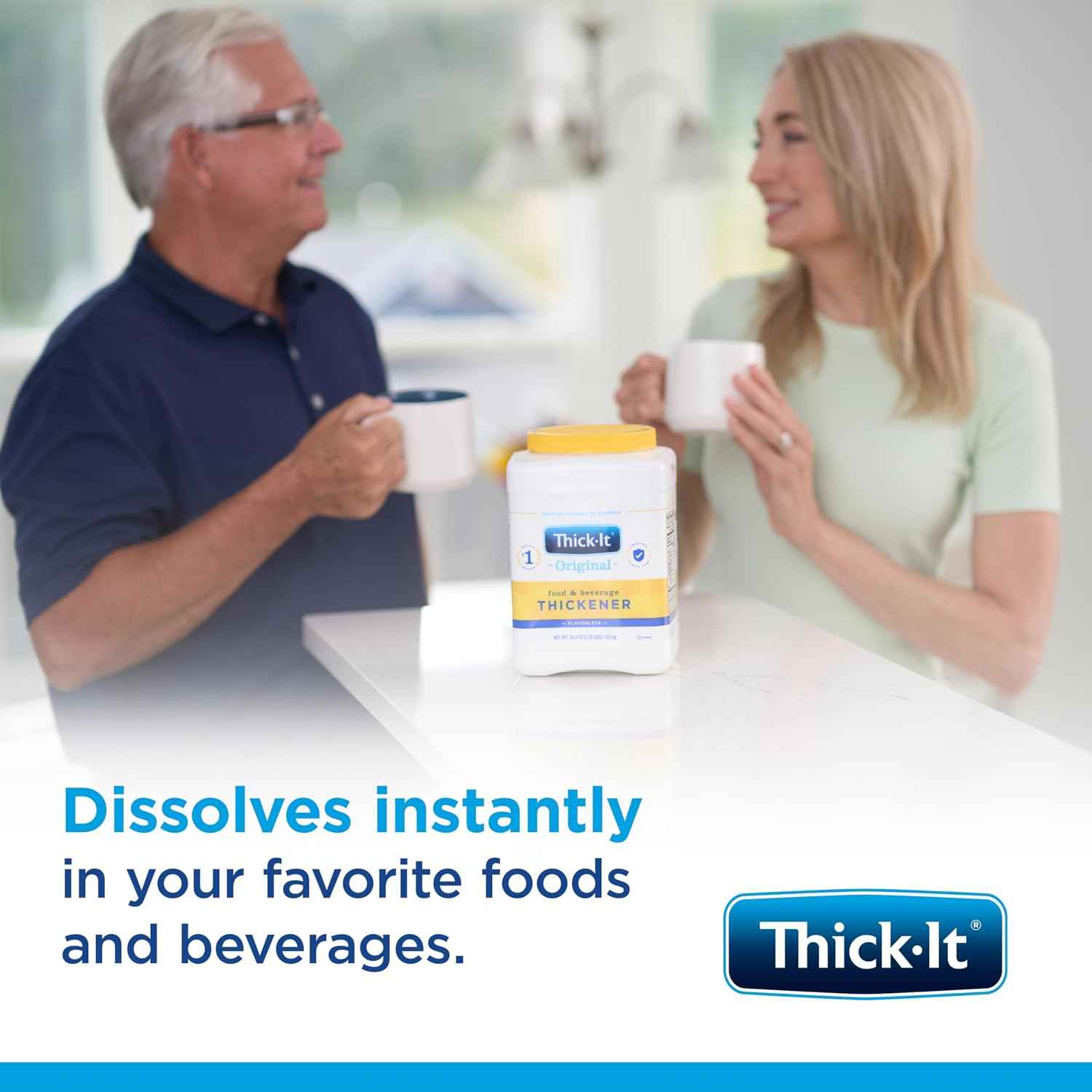 Thick-It Original Food & Beverage Thickener Powder, 36 oz Canister, 2 Pack | Thickening powder for dysphagia; dissolves instantly in hot or cold food & liquids; flavorless, gluten free, easy to use