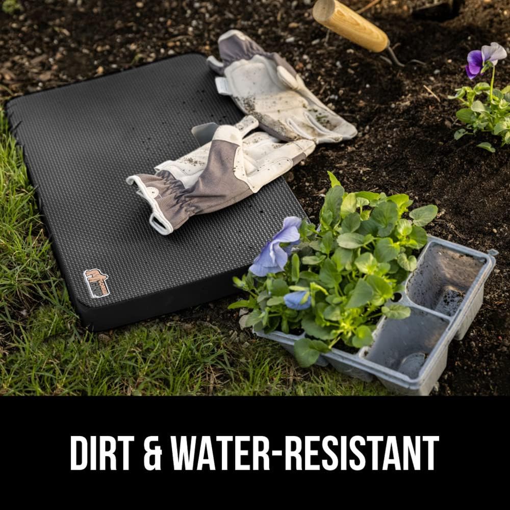 GORILLA GRIP® Extra Thick Foam Kneeling Pad for Gardening, 17.5x11 Black