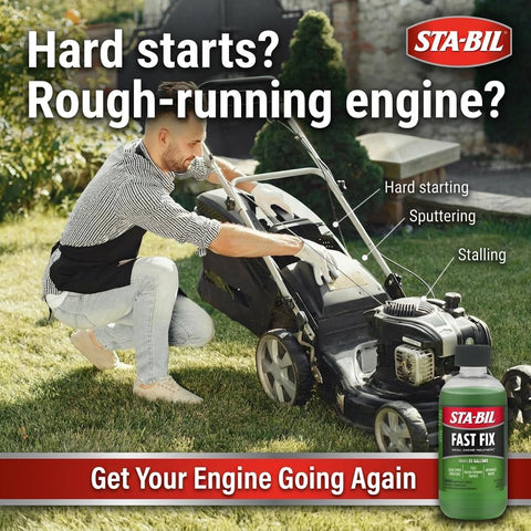 STA-BIL Fast Fix - Small Engine Treatment, Cleans Carburetors and Injectors, Fixes Rough Running Engines, Eliminates Water, Treats Up to 20 Gallons, 8oz (22304) , Green
