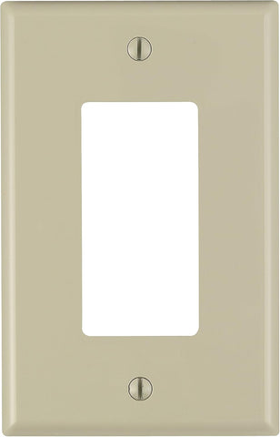 Leviton 1-Gang 1-Decora Midway Nylon Wallplate, PJ26-T, Light Almond