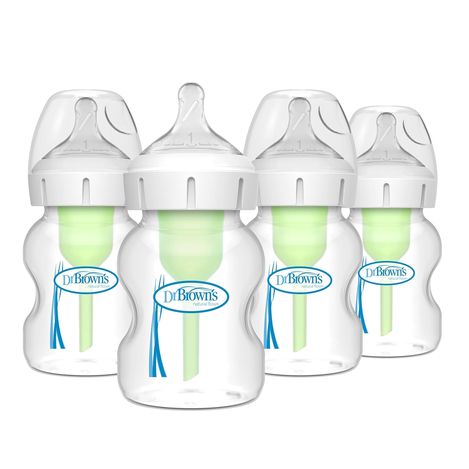 Dr. Brown's Anti-Colic Options+ Wide-Neck Baby Bottles, 9 oz, 4-Pack