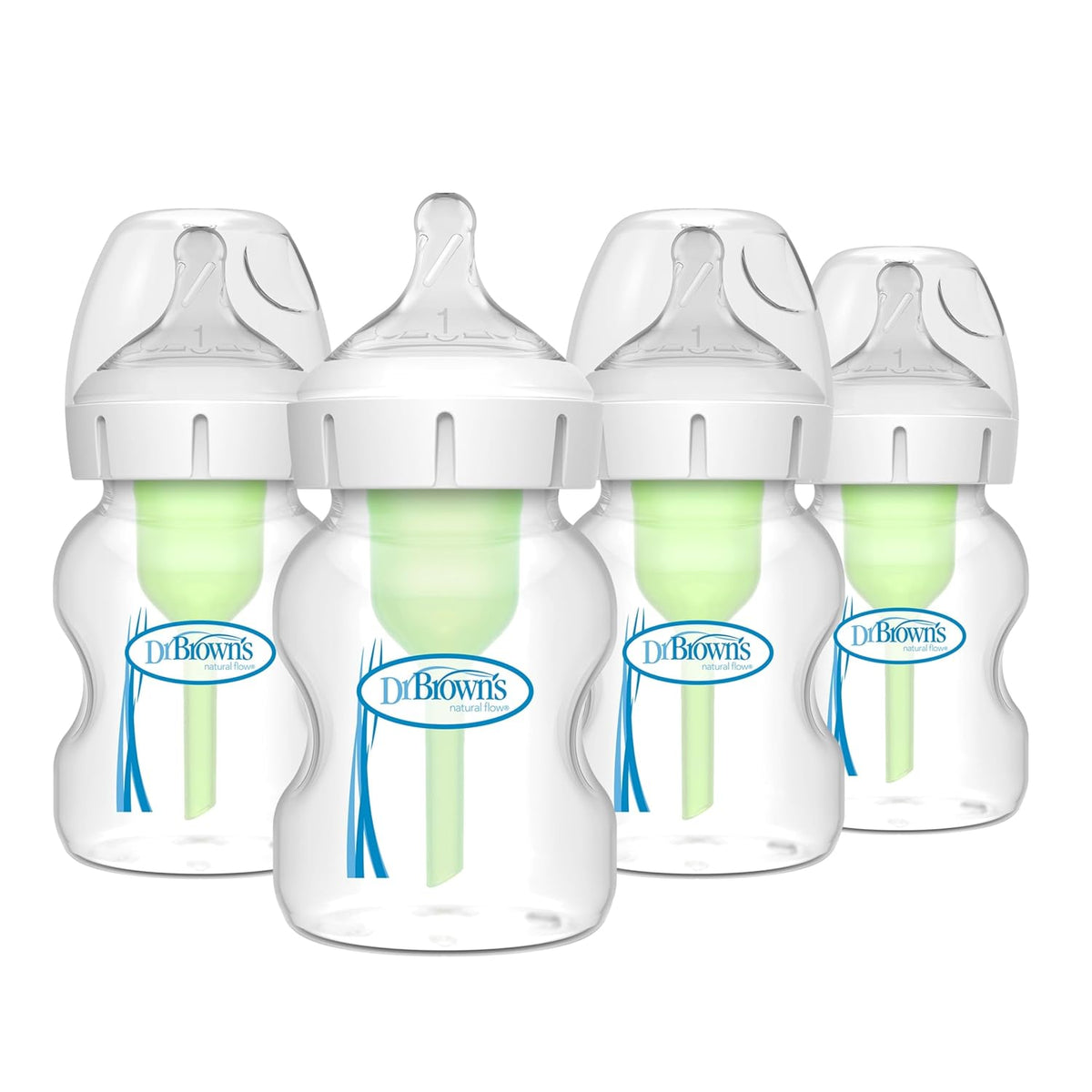 Dr. Brown's Anti-Colic Options+ Wide-Neck Baby Bottles, 9 oz, 4-Pack