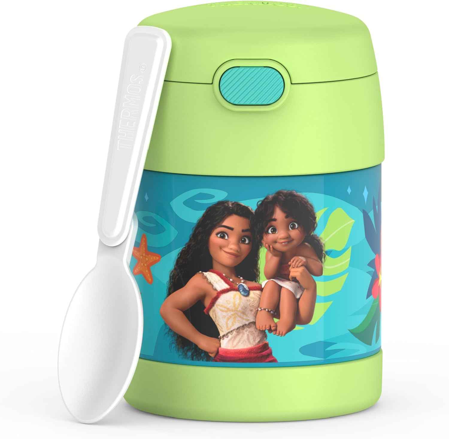 THERMOS FUNTAINER Kids Food Jar with Spoon, 10oz, Moana