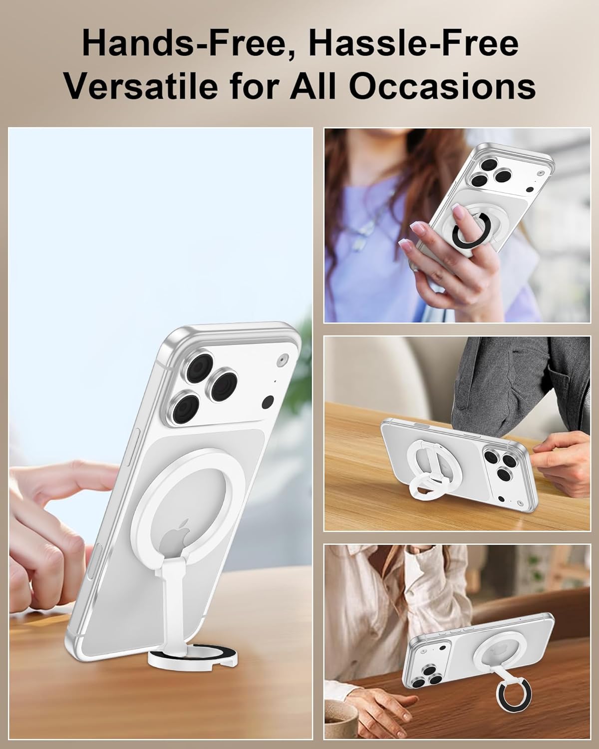 Magnetic Phone Ring Holder for iPhone 17 Pro Max/17Pro/Air/17/16 Pro/15/14