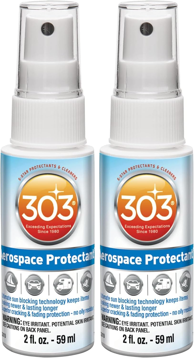 303 (30307-12PK) UV Protectant Spray for Vinyl, Plastic, Rubber, Fiberglass, Leather & More – Dust and Dirt Repellant - Non-Toxic, Matte Finish, 10 Fl. oz., (Pack of 12)