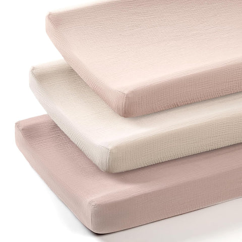 lulumoon Muslin Changing Pad Cover: 32x16 Fit Standard Rectangle Pad