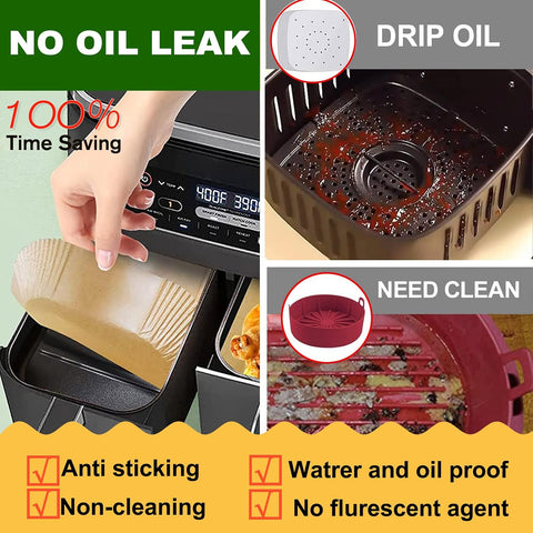 Air Fryer Liners for Ninja Dual, Ninja Foodi Air Fryer Liners Rectangle
