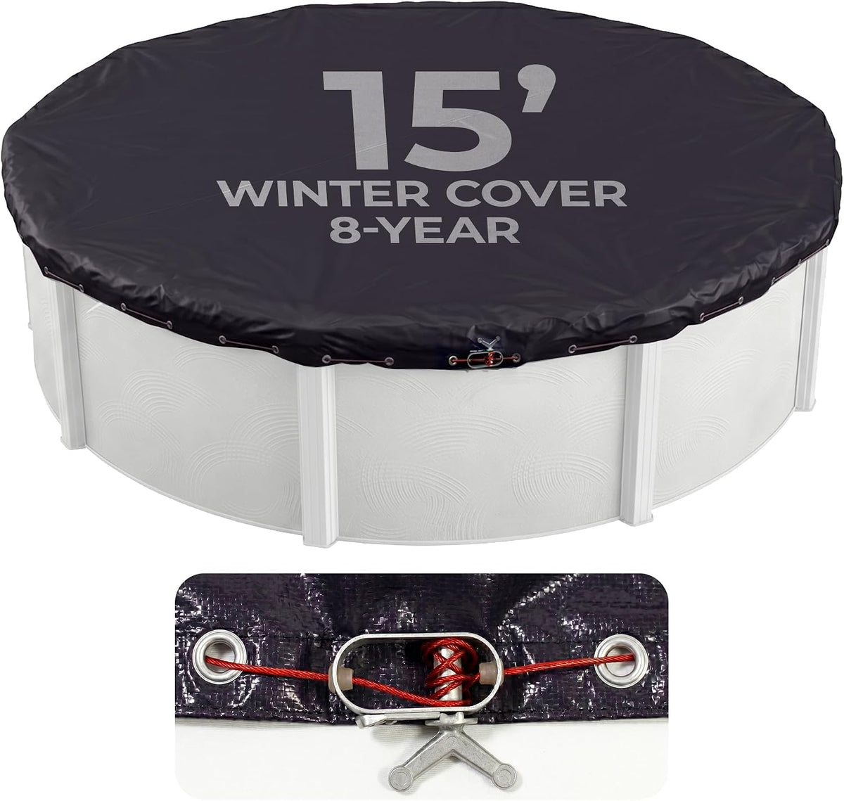 Blue Wave Arctic Armor 15-ft Round Above Ground Pool Winter Cover, Navy
