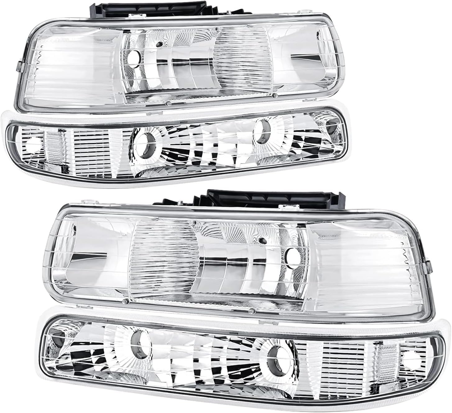 Headlights Assembly Compatible with 1999 2000 2001 2002 Chevy Silverado,