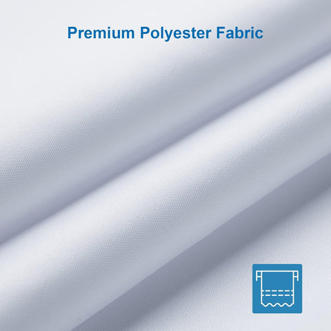 Amazer White Long Shower Curtain Liner Washable, 72 x 78 Inches, Fabric Shower Liner with 2 Bottom Stones, Waterproof 2-in-1 Shower Curtain and Liner, 12 Grommet Holes, Hotel Quality, White