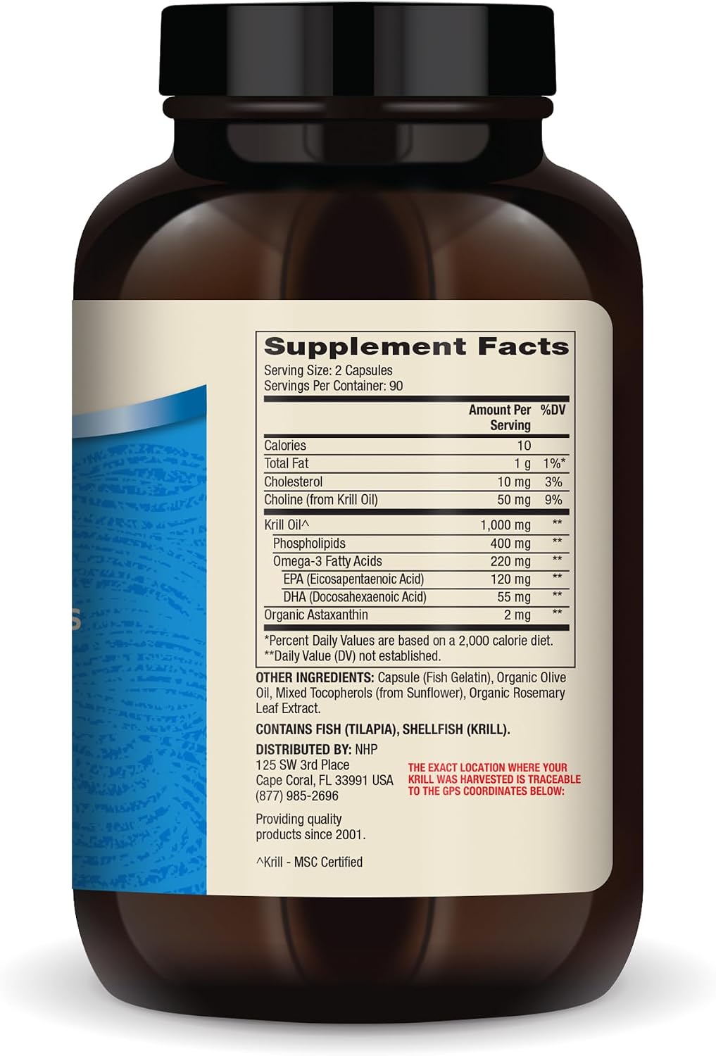Dr. Mercola Antarctic Krill Oil, 1,000 mg, 180 Capsules (90 Servings)