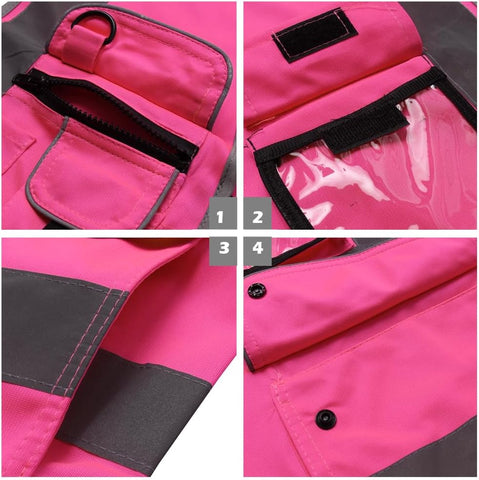XIAKE 9 Pockets Class 2 High Visibility Reflective Safety Vest for Men Women,Meets ANSI/ISEA Standard