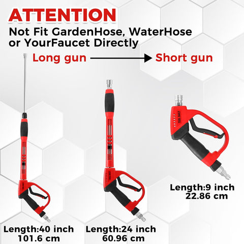 Tool Daily Pressure Washer Gun with 3/8" Swivel Quick Connector, 5000 PSI