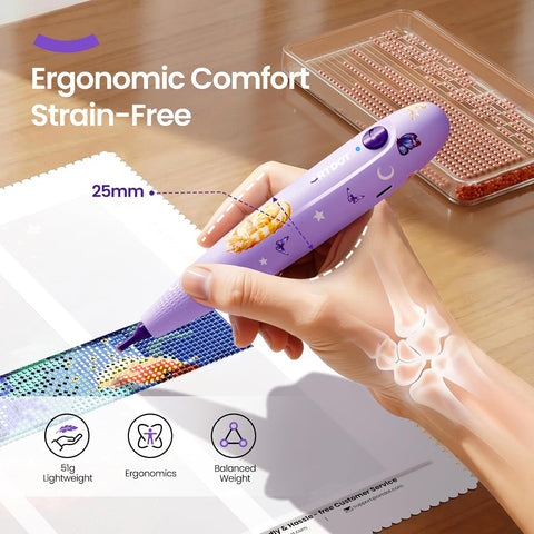 ARTDOT Wireless Vacuum Pen for Diamond Art Kit for Adults, Long-Lasting Electric Pen for Diamond Painting Accessories and Tools