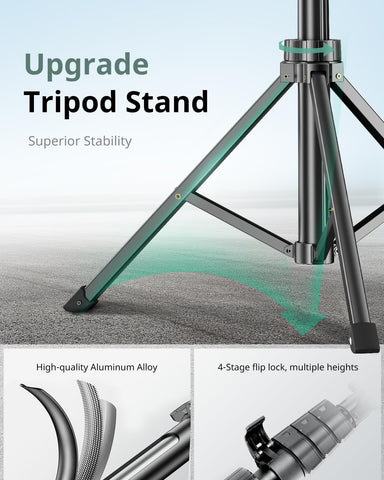 SENSYNE 62" Phone Tripod & Selfie Stick, Extendable Cell Phone Tripod Stand with Wireless Remote and Phone Holder, Compatible with iPhone Android Phone, Camera