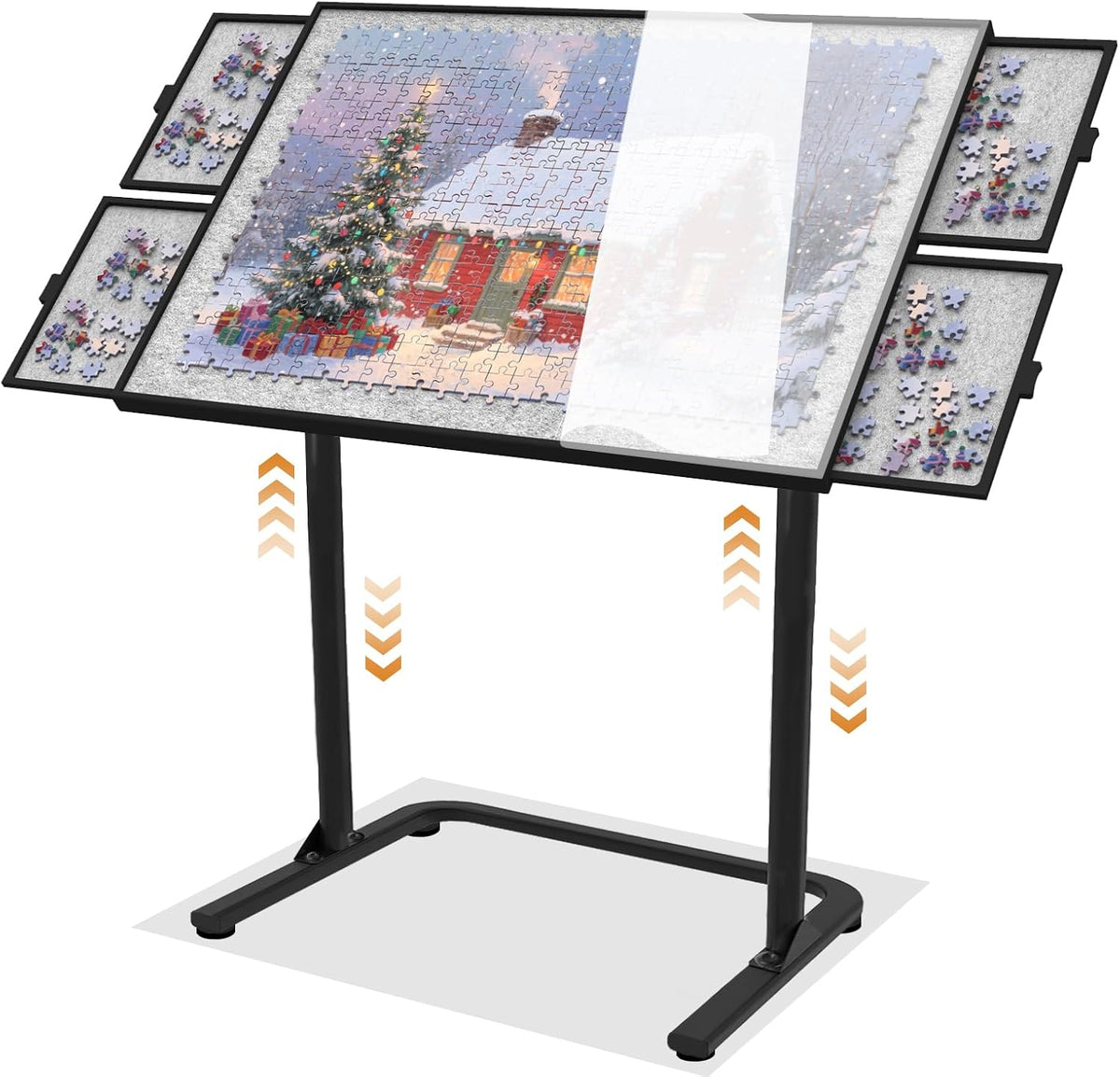 Puzzle table with drawers 1500pcs with Adjustable height & up angles
