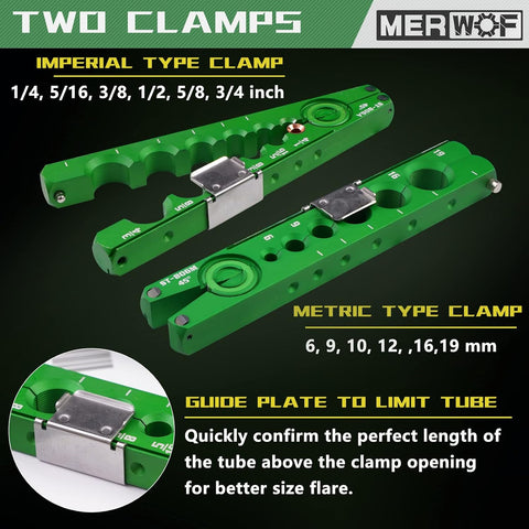 Flaring Tool Kit, 45° Eccentric HVAC Flare Tool for 1/4'' - 3/4'' & 6-19mm
