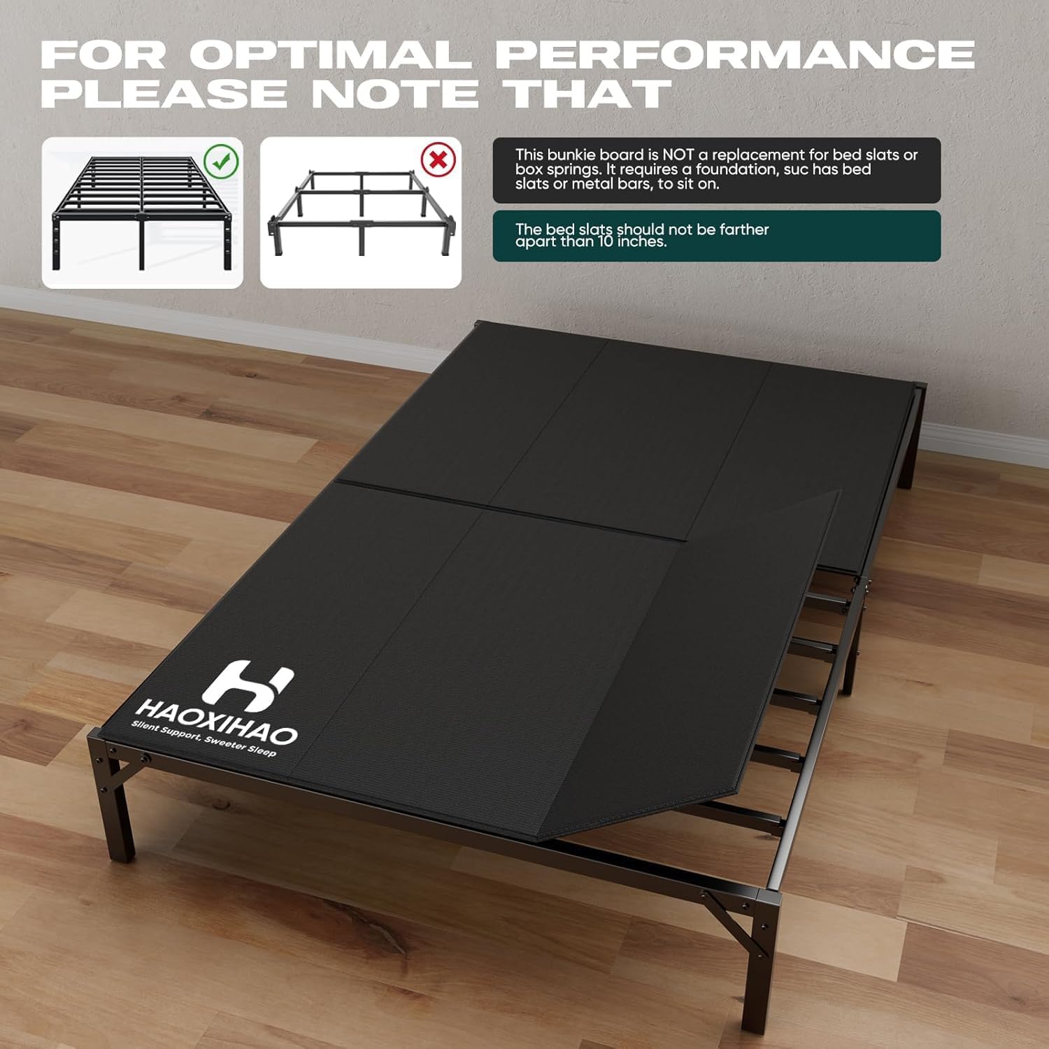Bunkie Board Queen Size(60x80) Heavy-Duty Bed Boards for Under Mattress