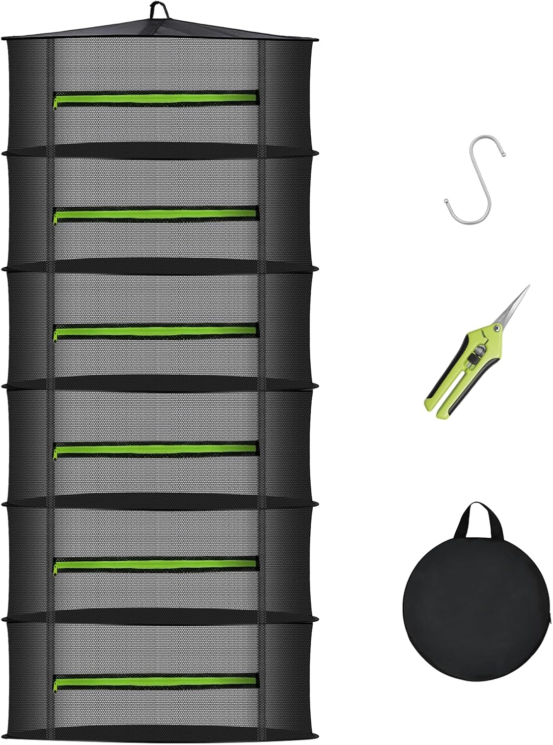 MEKOLIFE 6-Layer Herb Drying Rack with Collapsible Mesh Design