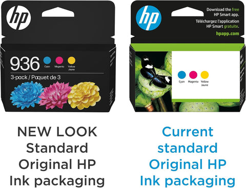 HP 936 Cyan, Magenta, Yellow Ink Cartridges (3-Pack) | Works with OfficeJet 9120, Pro 9110, 9120, 9130, Wide Format 9730 | Eligible for Instant Ink | 6C3Z3LN