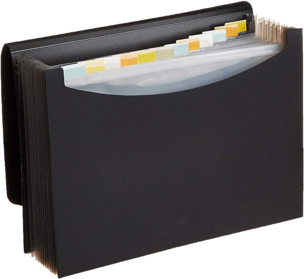 Amazon Basics Expanding Organizer File Folder, Letter Size - Black, 12-Pack
