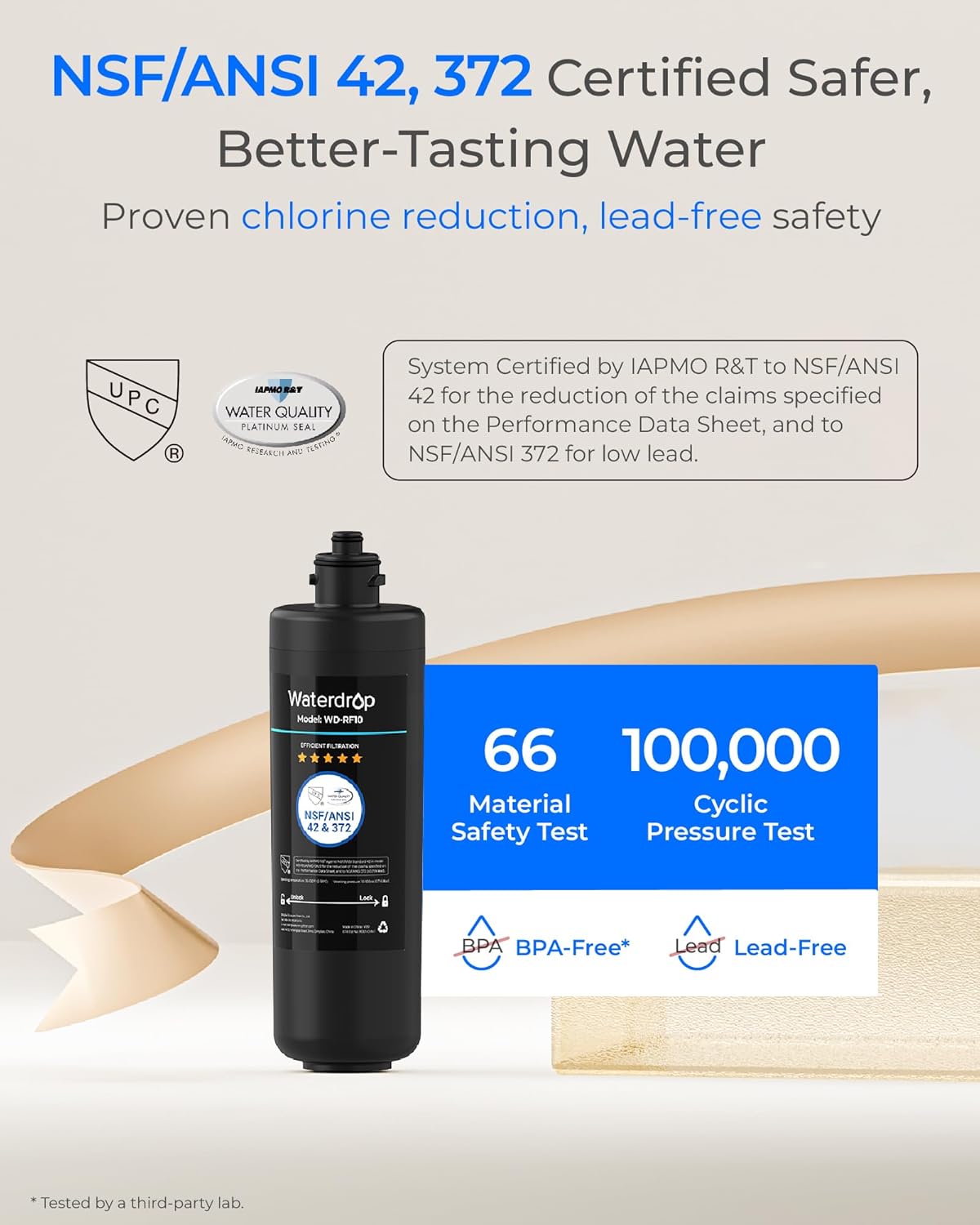 Waterdrop RF10 Water Filter Replacement for Waterdrop 10UA/10UB/10UB-B