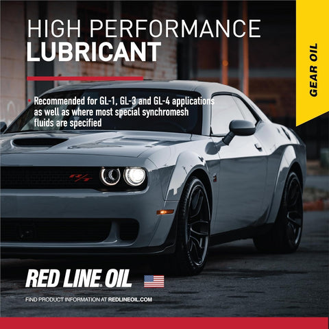 Red Line 50205 SAE 75W80 API GL-4 Manual Transmission and Transaxle Lubricant (MTL) Car Gear Oil - 1 Gallon