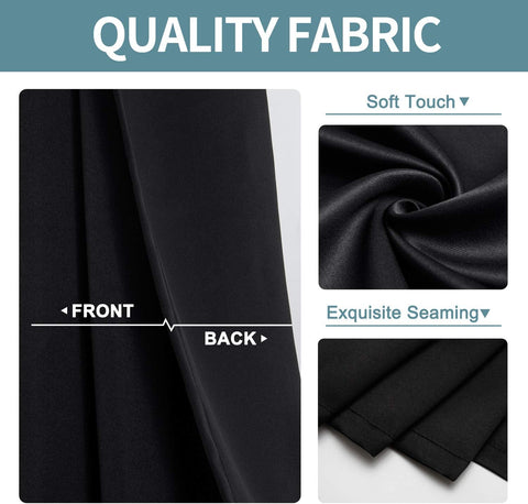 ChrisDowa Blackout Curtains for Bedroom and Living Room 54 Inches Long