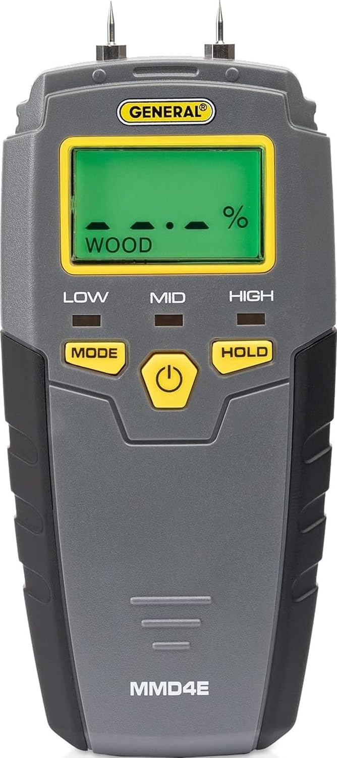 General Tools MMD4E Moisture Meter for Wood, Walls & Water Leak Detection