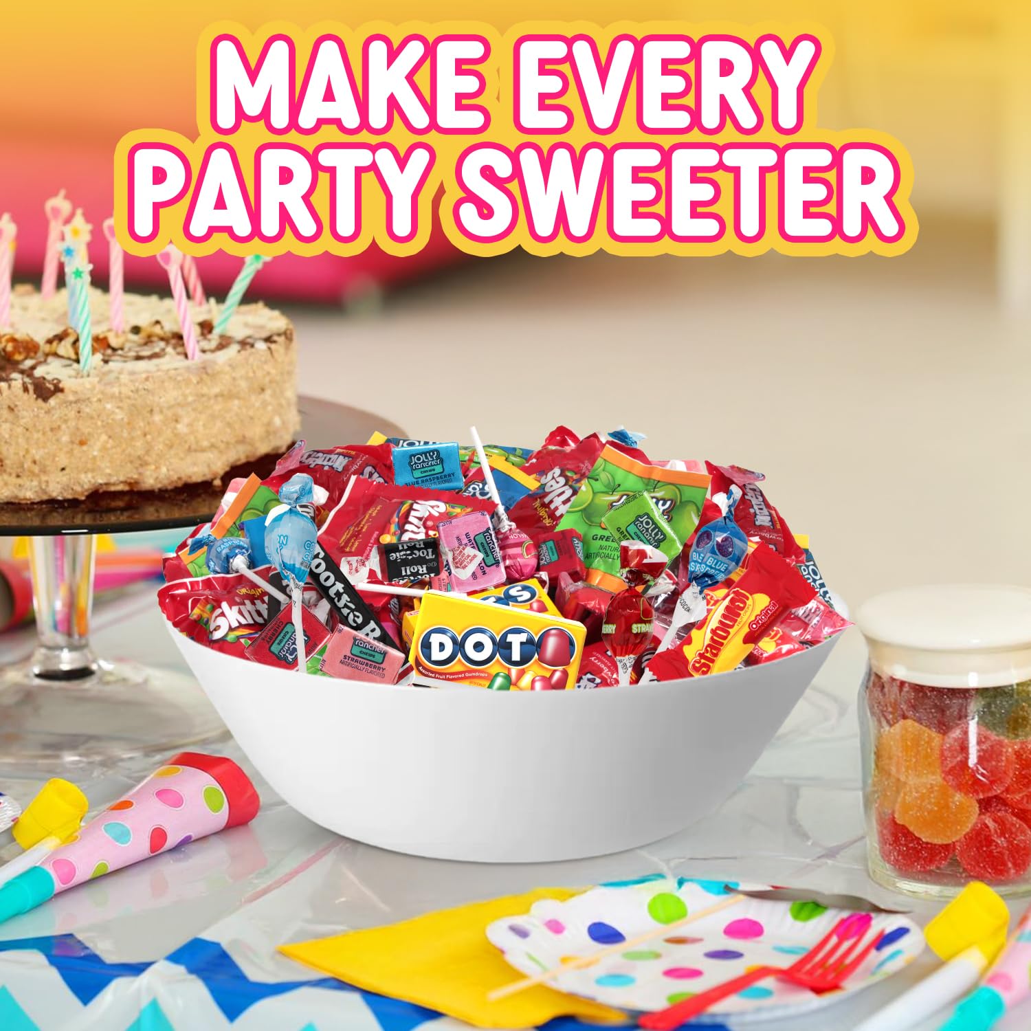 Bulk Candy Variety Pack 5 lb 250 Ct, Individually Wrapped Fun Size Candy