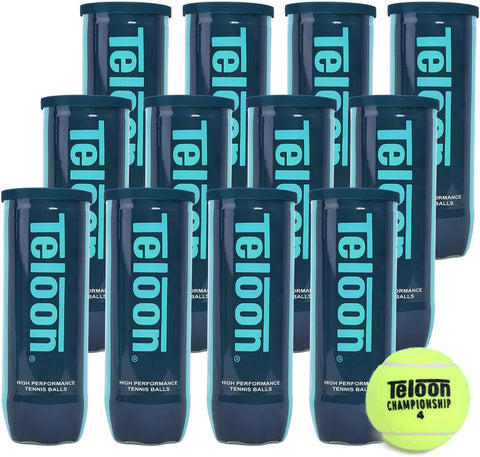 Teloon Championship Tennis Balls - Extra Duty - Regular Duty Felt Pressurized Tennis Balls