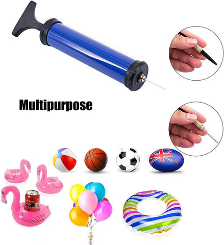HDNNC Portable Ball Pump, Air Pump with 4 Needles 2 Nozzle 1 Extension Hose Great for Basketball Football Volleyball Soccer