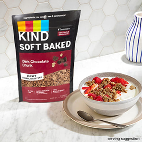 Kind Soft Baked Granola, Dark Chocolate Chunk, Gluten Free, Healthy Snack Mix, 4g Protein, 11oz, 5 Count