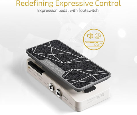 HOTONE 2 in 1 Passive Expression Footswitch EXP Pedal Ampero II Press(Included 1 PCS Additional 15 CM TRS Cable)