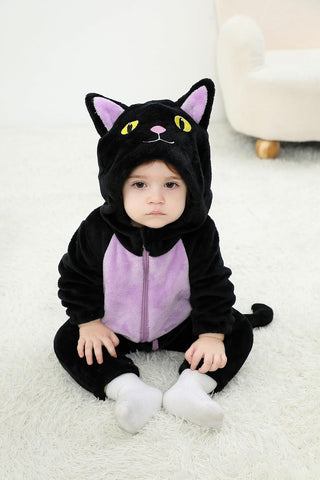 Toddler Baby Black Cat Costume Halloween Outfit