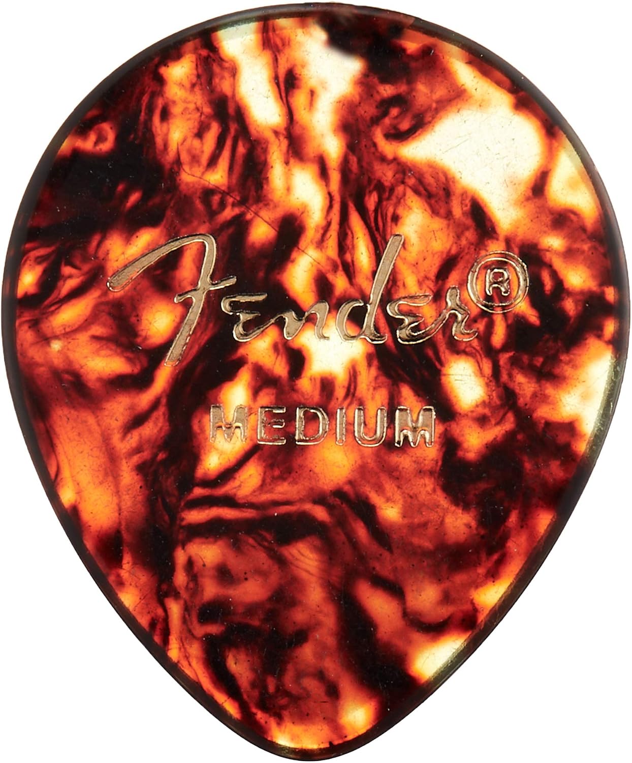 Fender Classic Celluloid Guitar Picks 347 Shape, Guitar Accessories, Tortoise Shell, Medium, 12-Pack
