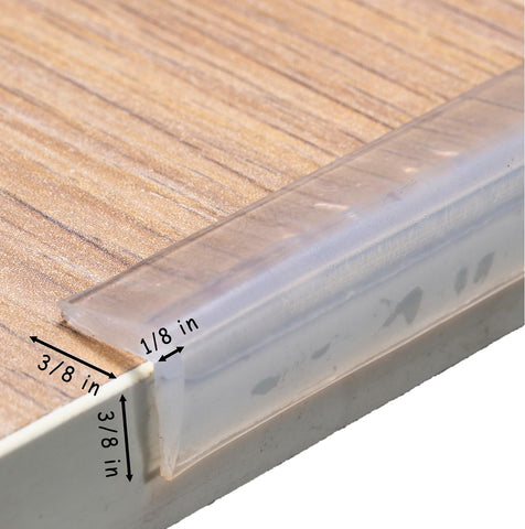 Edge Protector 100% Silicone Baby Proofing Thin Corners Guards, Clear, 3 FT