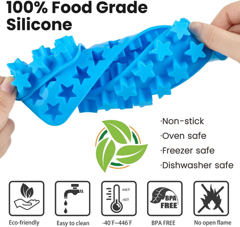 JOERSH Star Candy Molds, 240 Cavities, 4Pcs